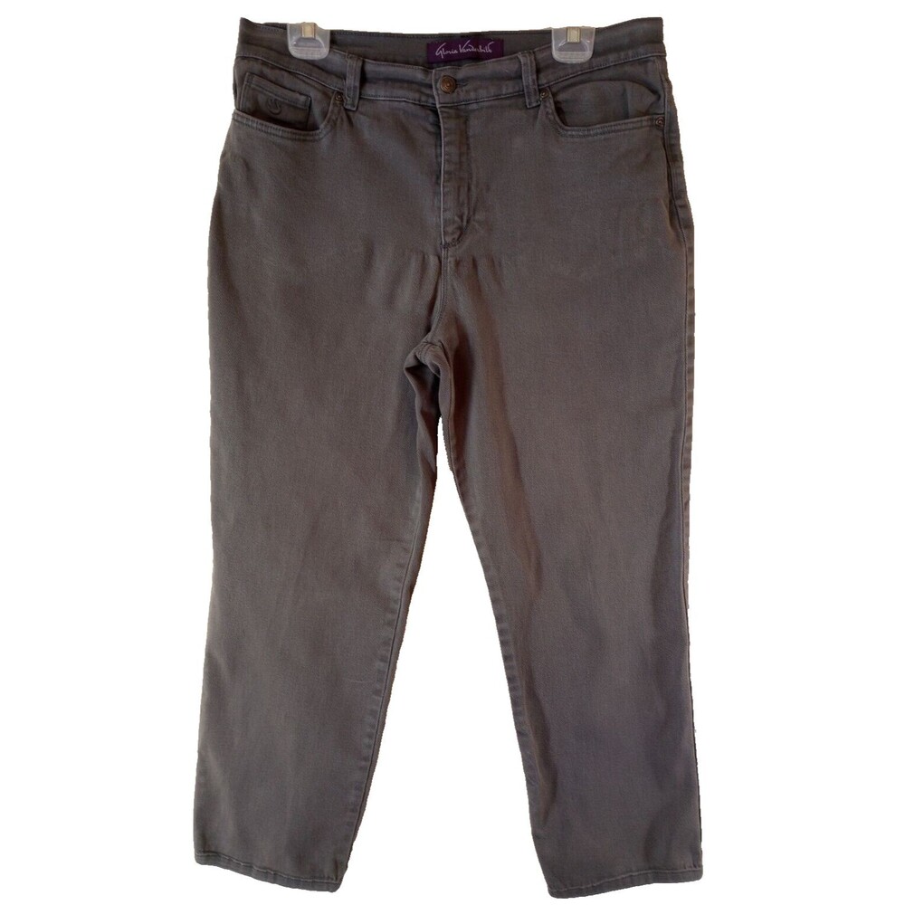 Gloria Vanderbilt Amanda Women's Jeans Sz.16 Steel Gray Stretch Denim 34Wx27L